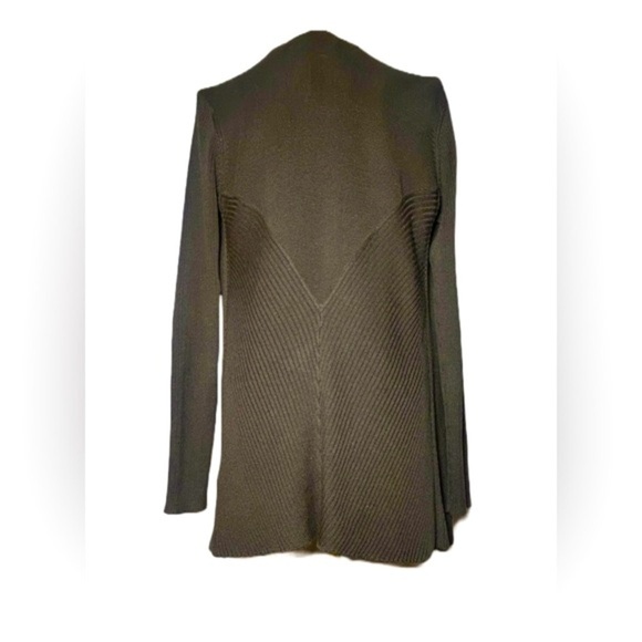 Eileen Fisher Chocolate Brown Silk/Cotton Knit Drapey Oversized Open Cardigan XS - Picture 5 of 16